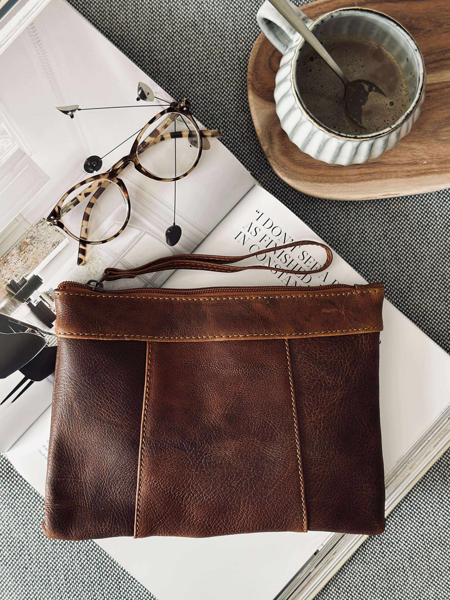 Clutch Oline Mörk cognac