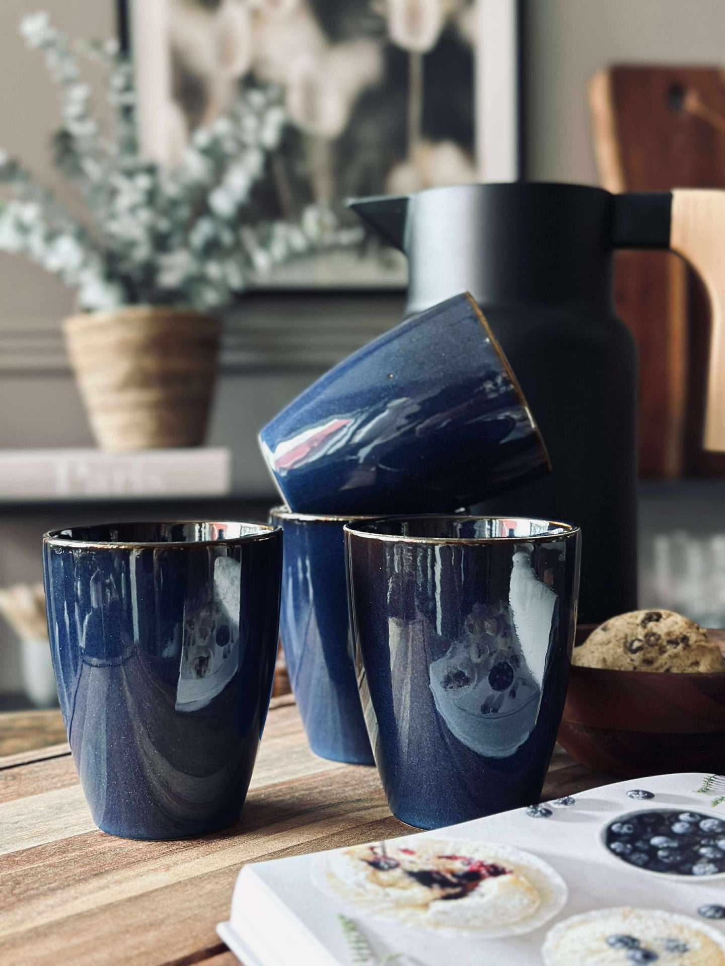 Mugg i stengods - Blå