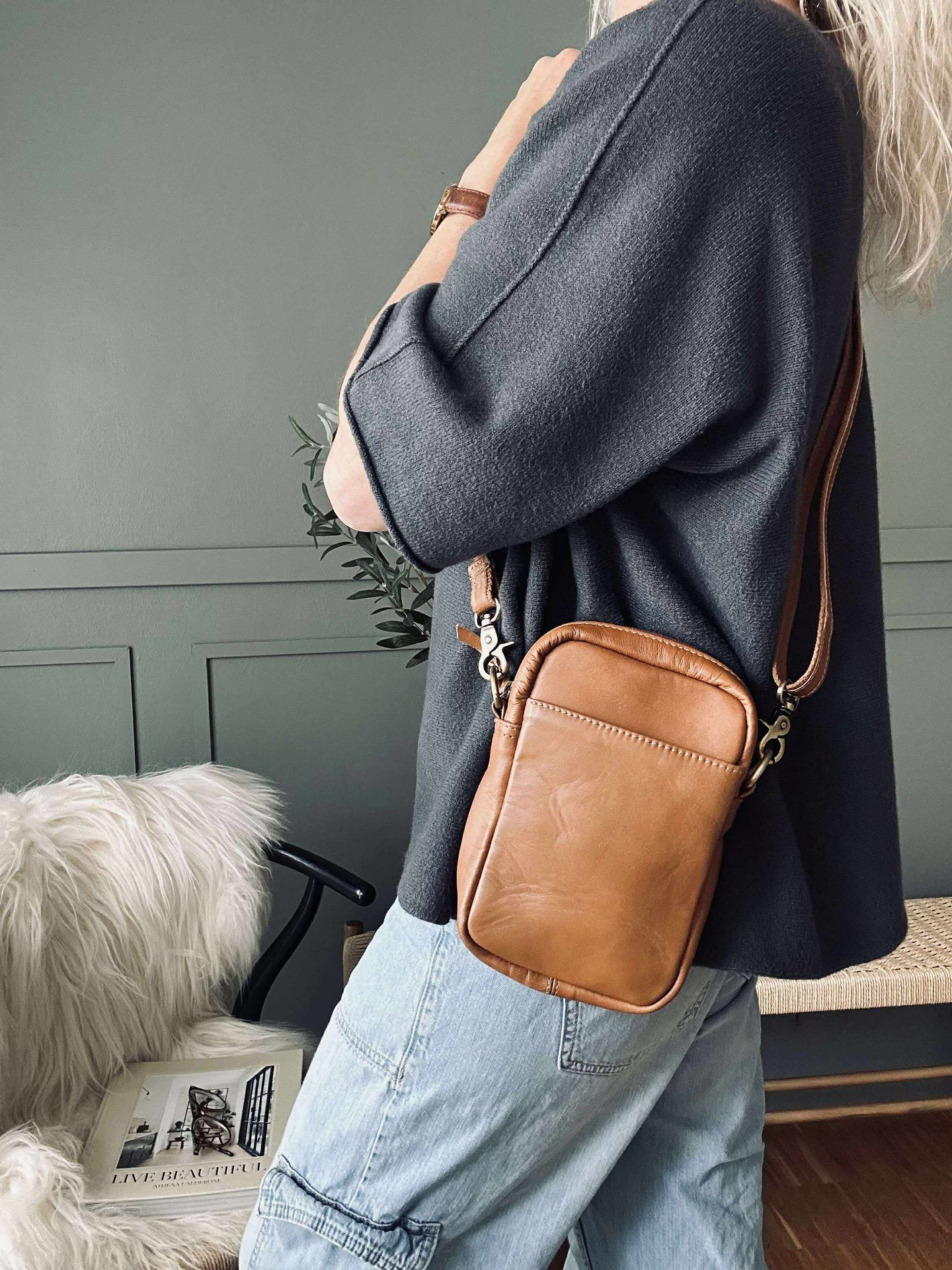 Blus Sia Mörkgrå – Oversize