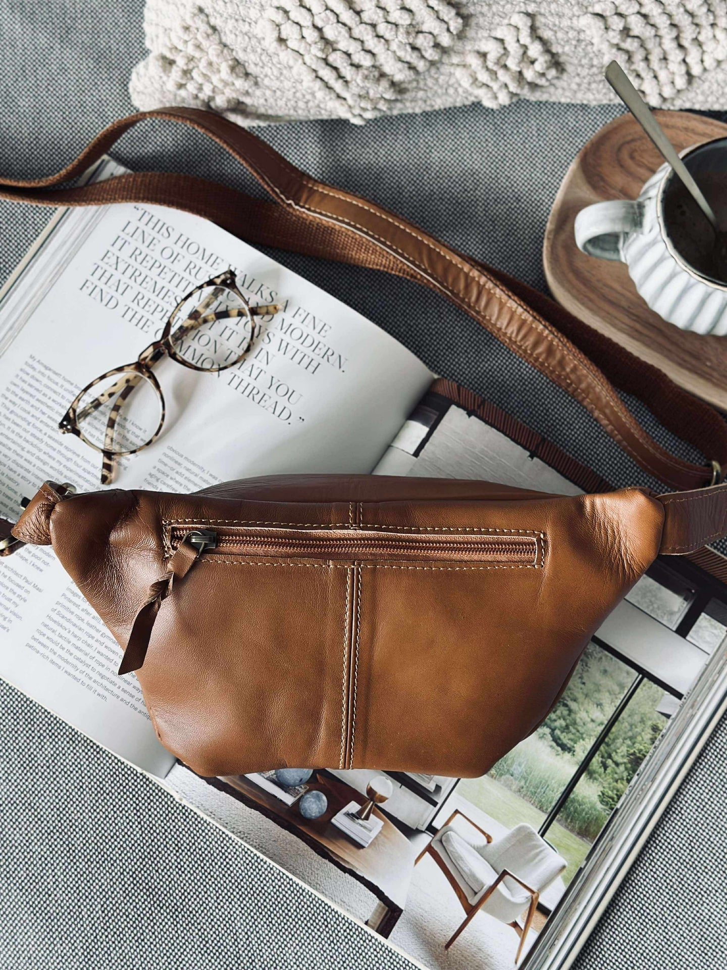 Midjeväska Anna - Cognac