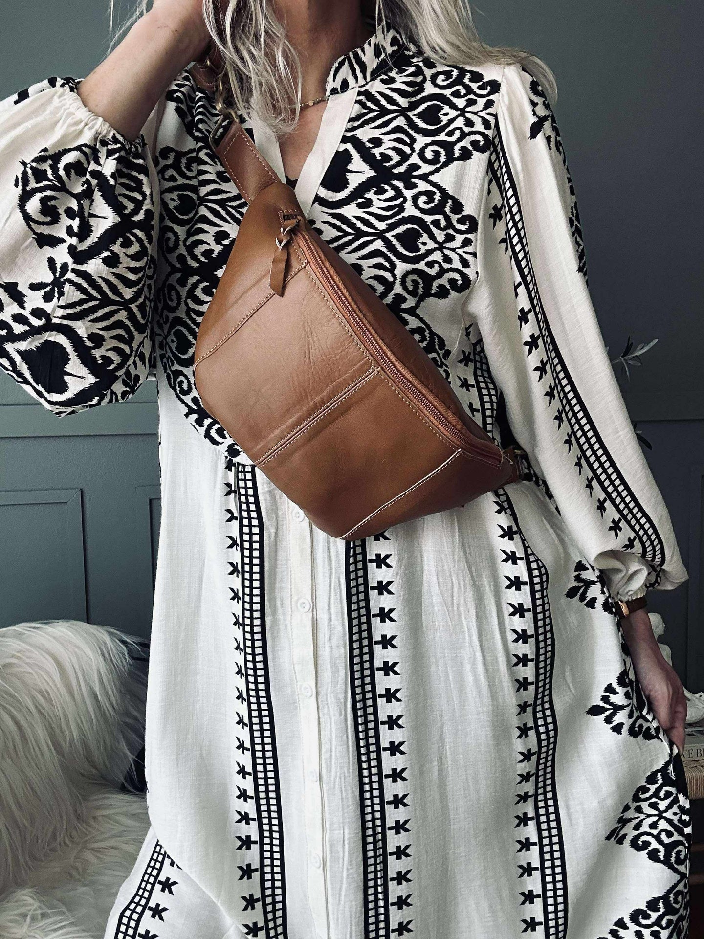 Midjeväska Anna - Cognac