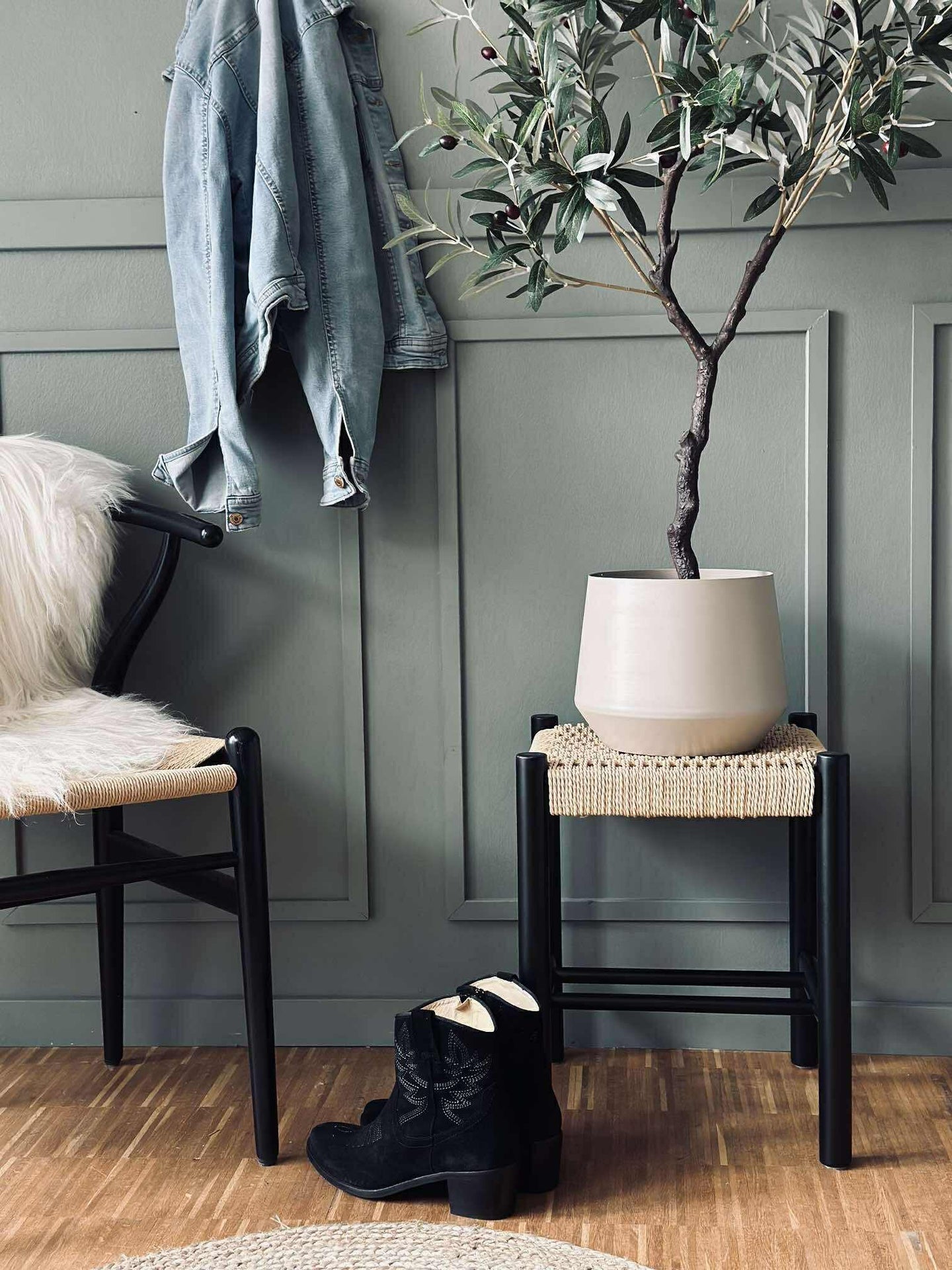 Pall Bok natur / svart