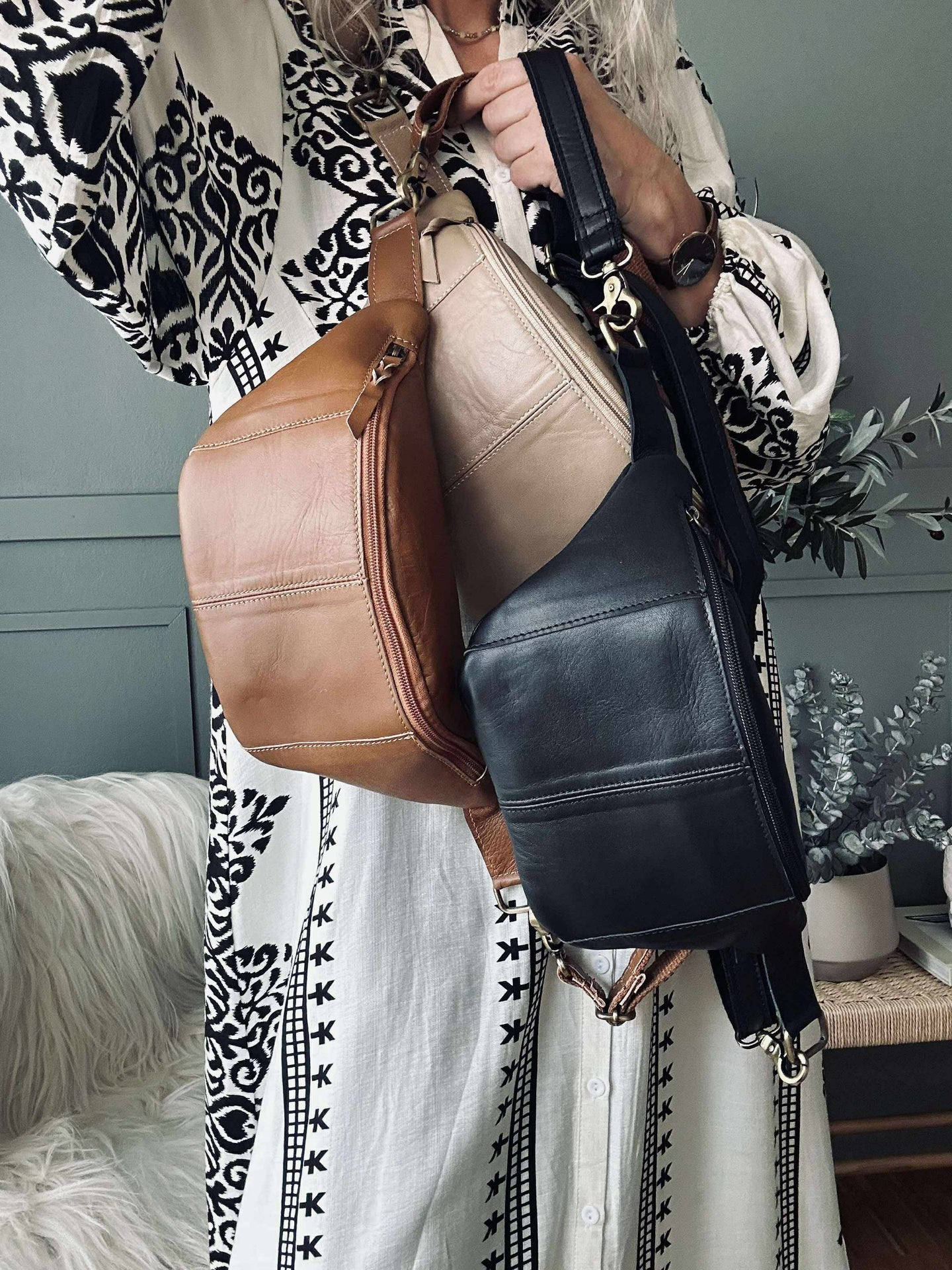 Midjeväska Anna - Cognac