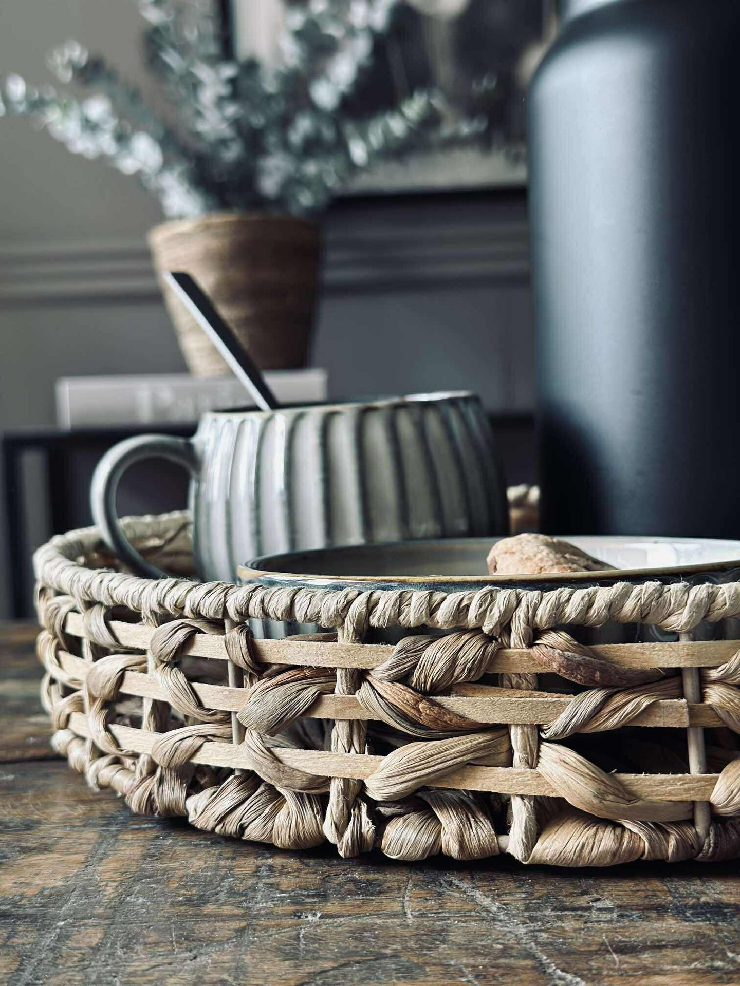 Bricka i vattenhyacint - Dia 30cm