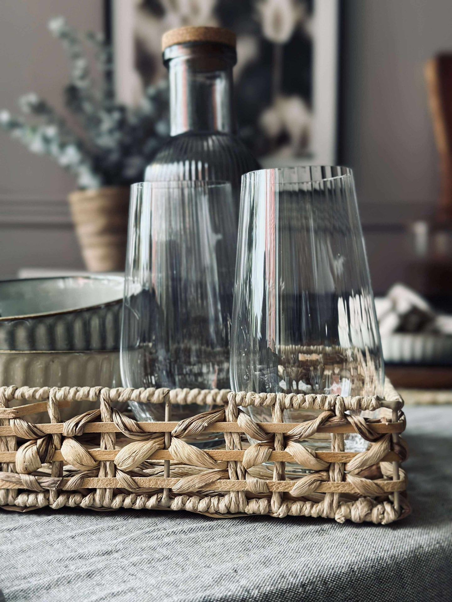 Bricka med kant i vattenhyacint