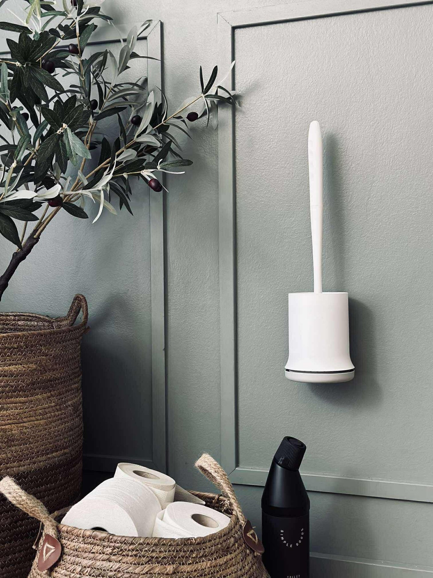 Toalettborste med upphängning - Silikon