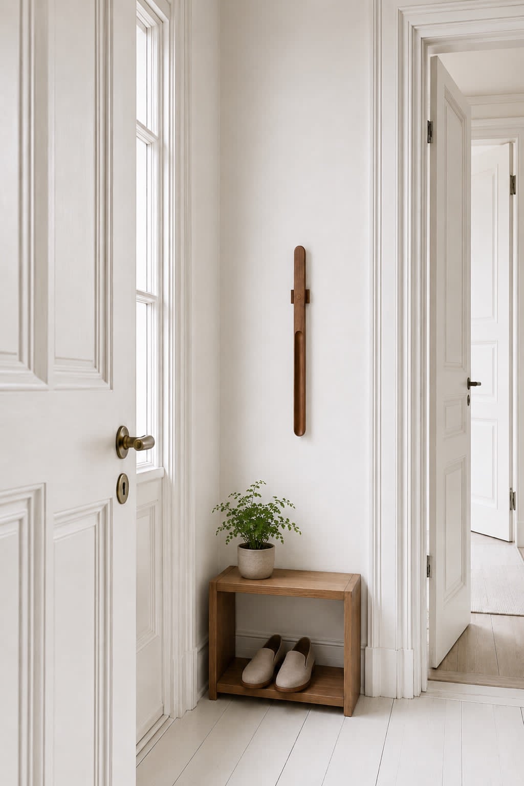 Skohorn i trä m. magnet - Dark wood