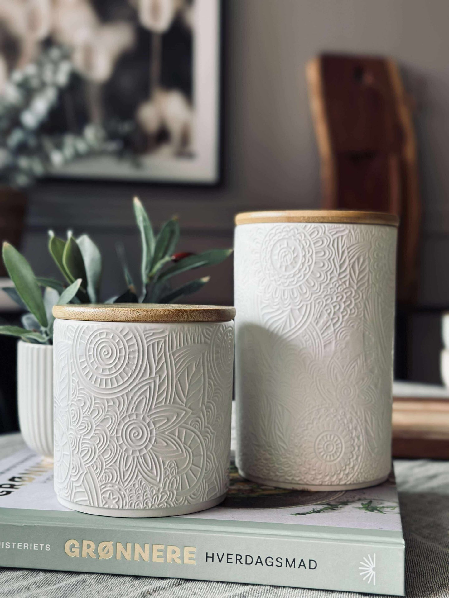 Burk med lock - Keramik 450ml