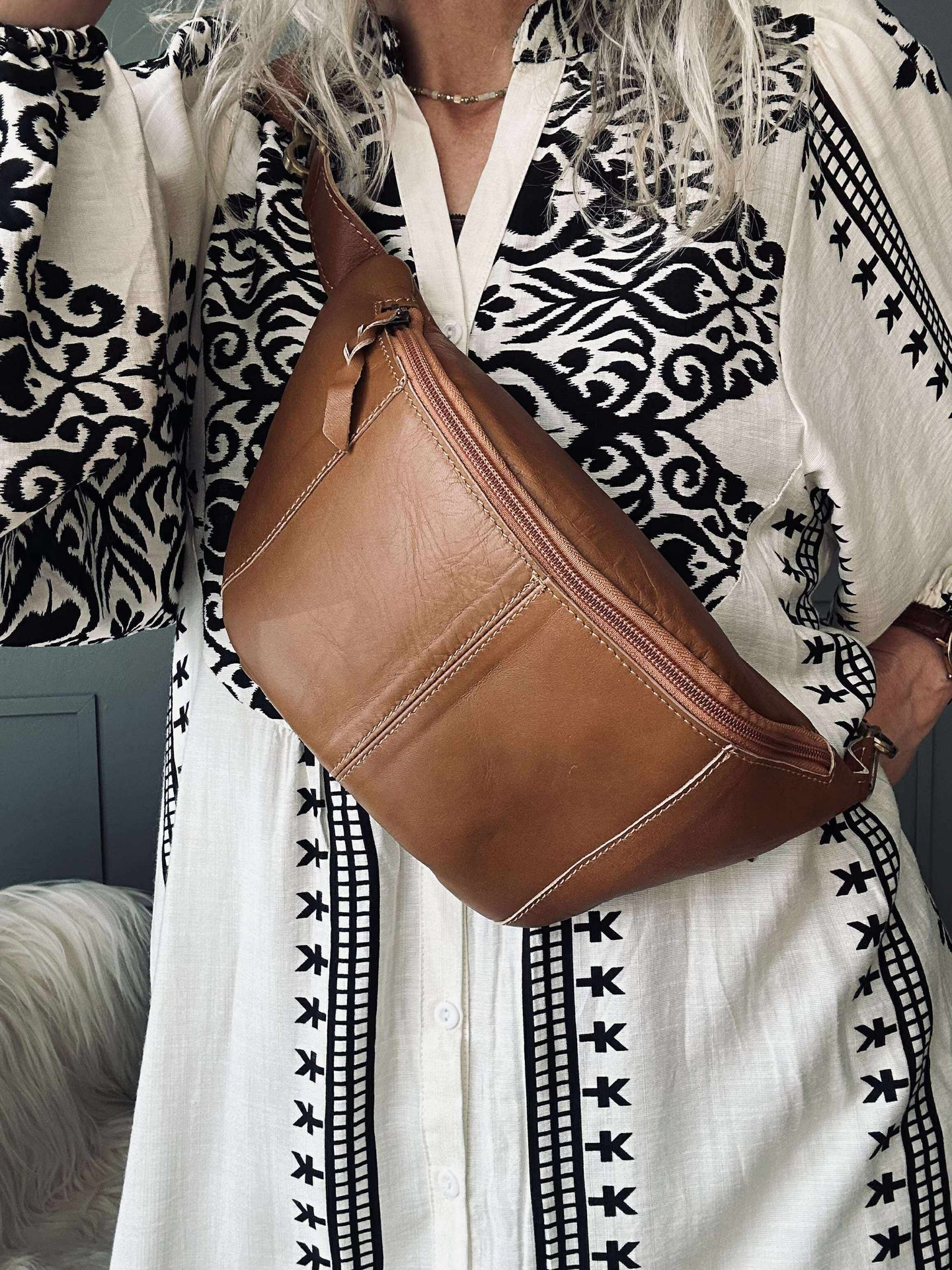 Midjeväska Anna - Cognac