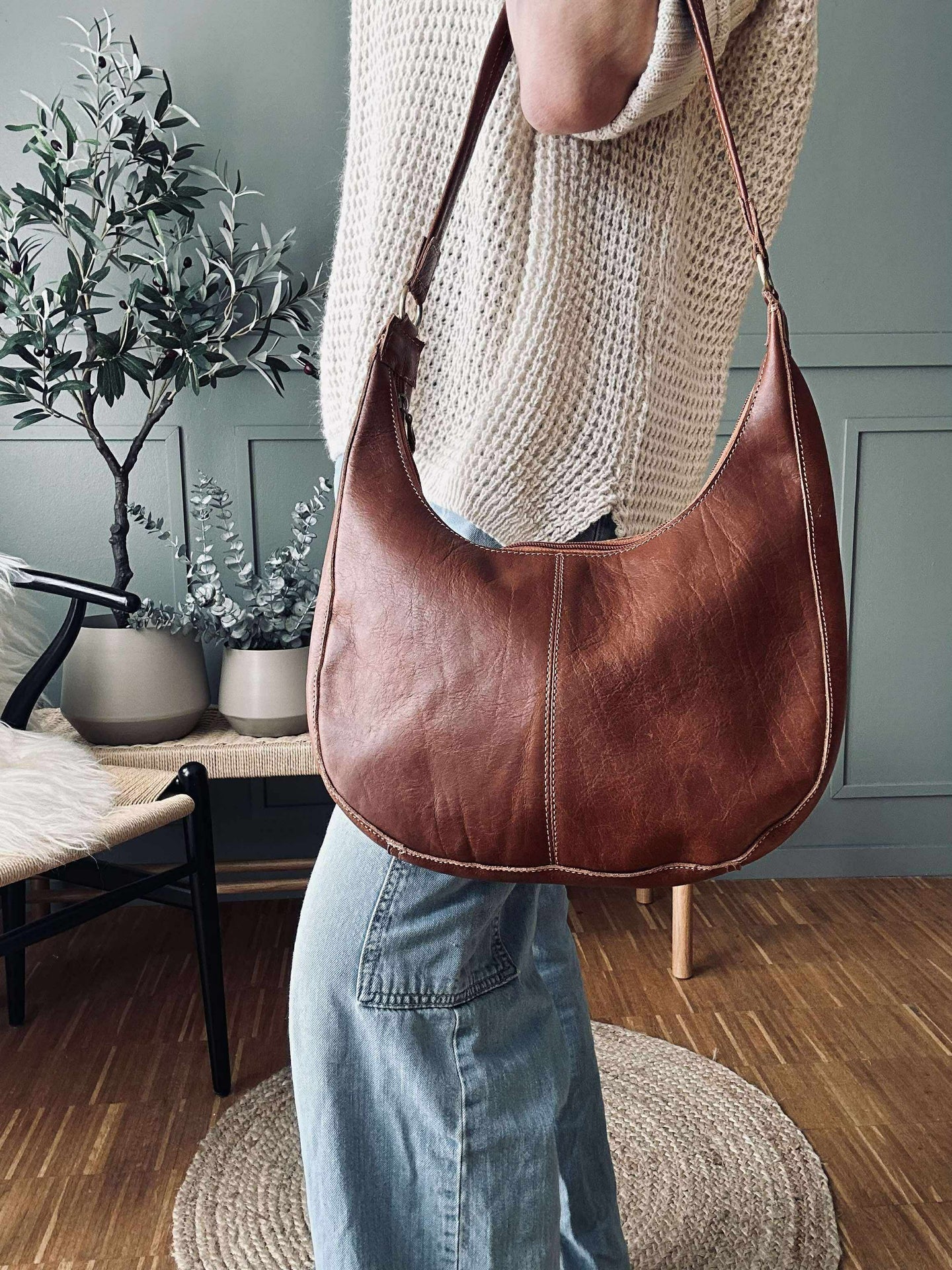 Axelväska Alicia - Cognac