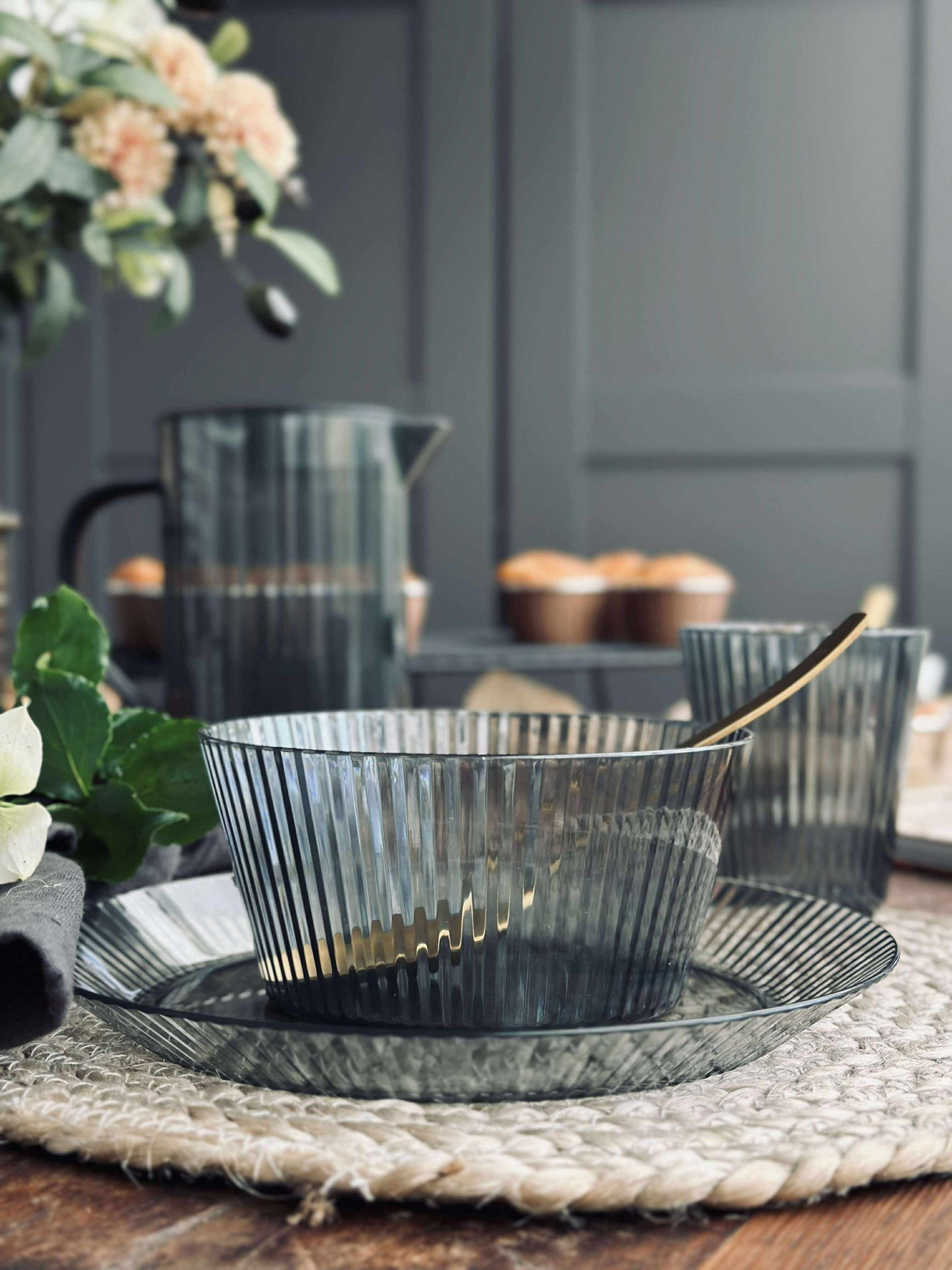 Skål DAILY Grey - Set med 4 st.