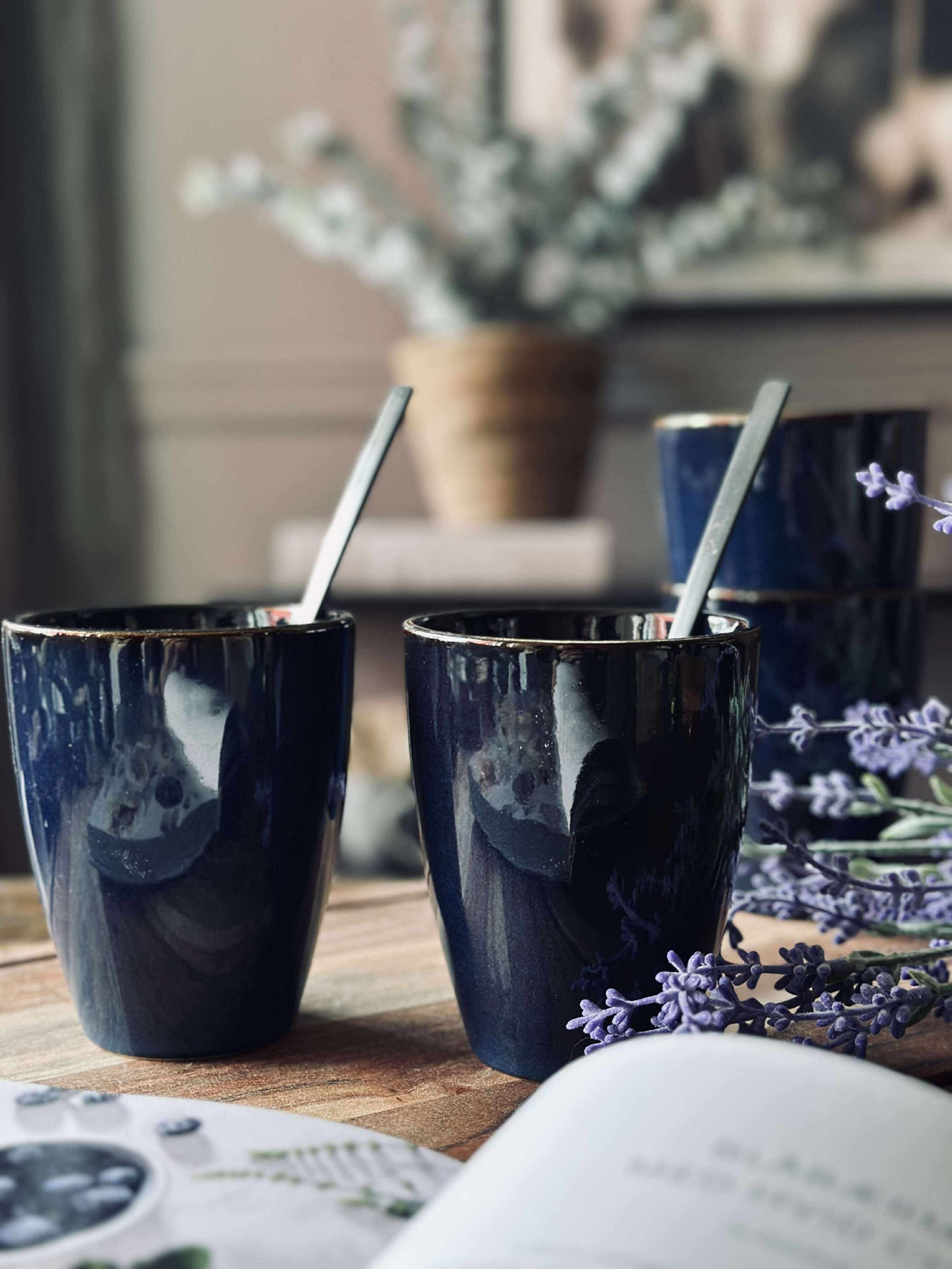 Mugg i stengods - Blå