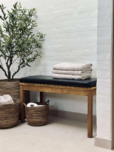 Läderdyna Tokyo - 88 cm Svart