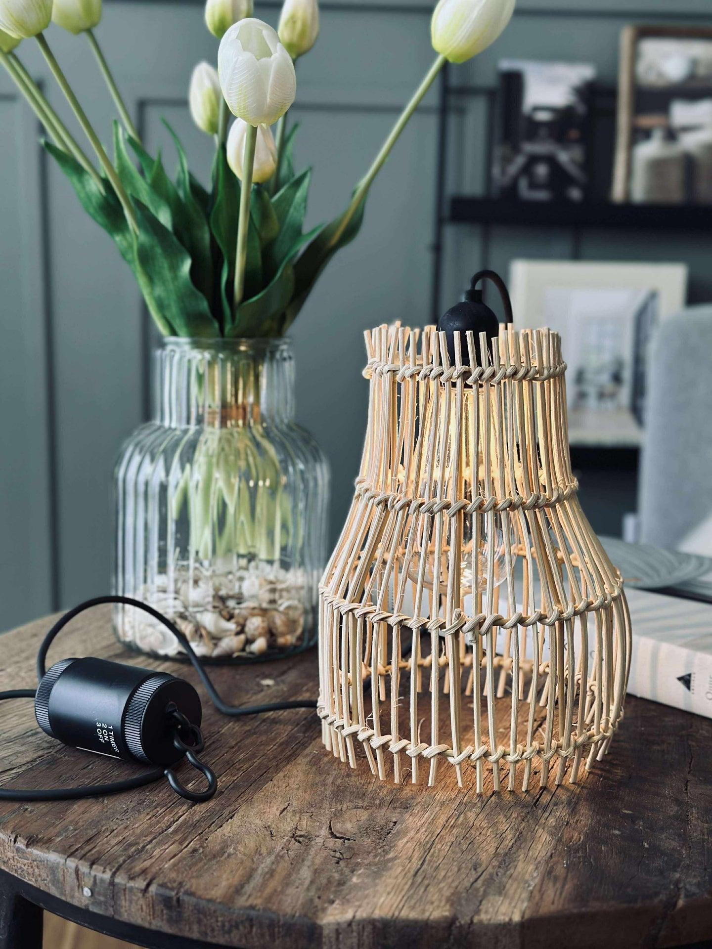 Lampa för batterier med timerfunktion – Godkänd för inomhus/utomhusbruk