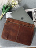 Laptop sleeve - Cognac buffelläder