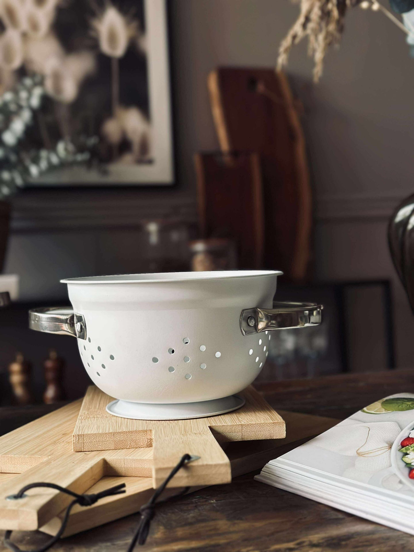 Durkslag - 17 cm Vit