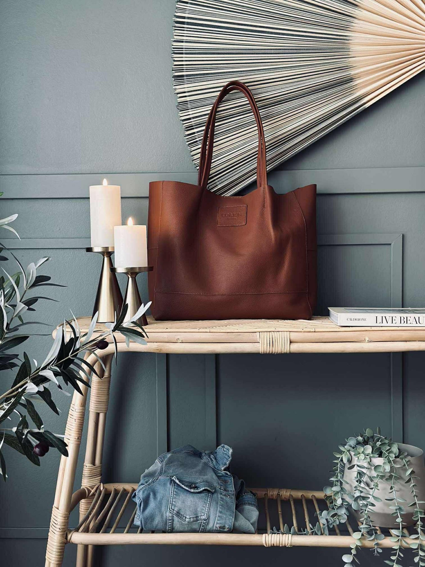 Shopper Daily i mjukt läder - Cognac