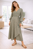 Klänning Luna wrap - Olive Mist