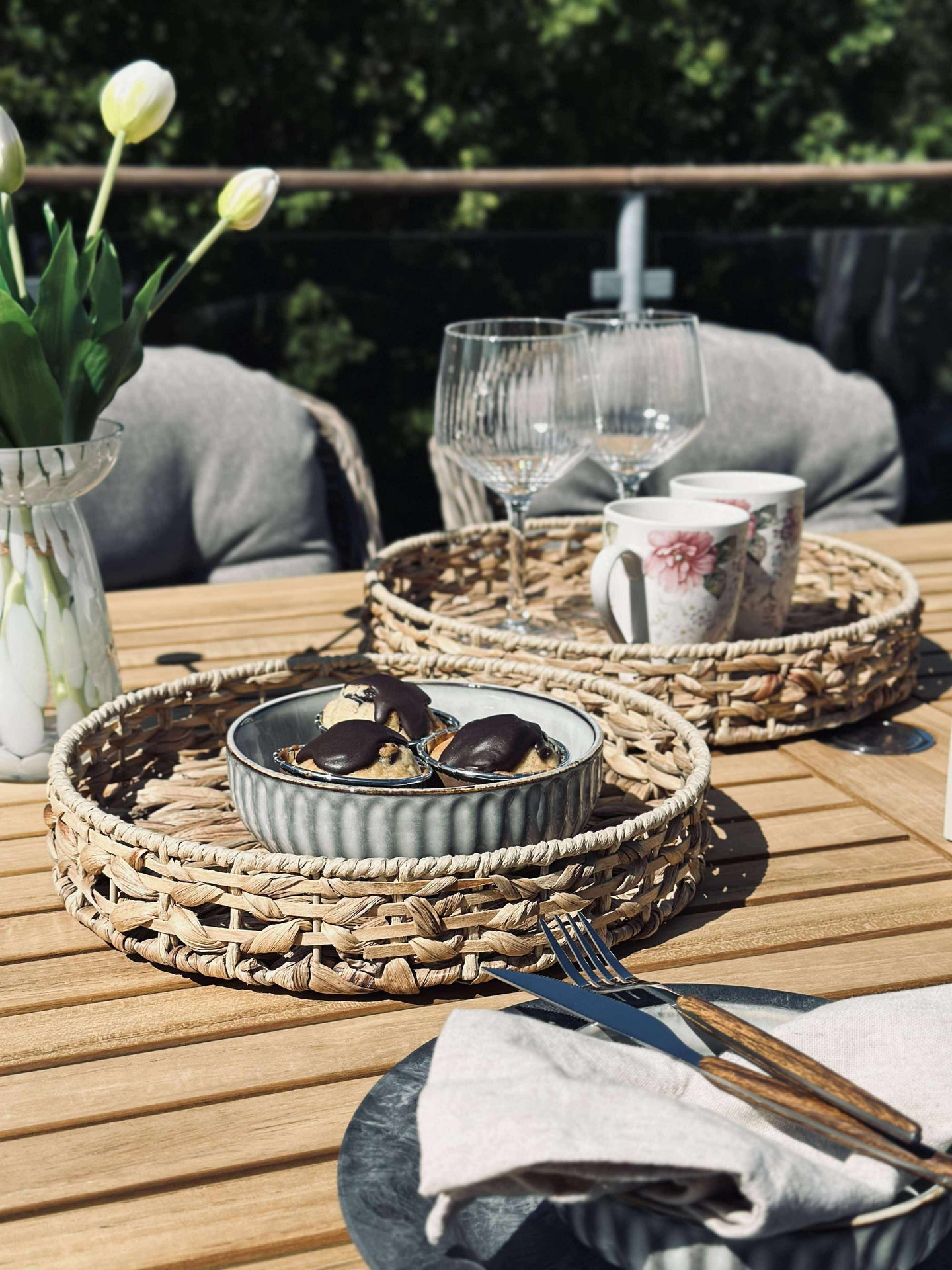 Bricka i vattenhyacint - Dia 30cm