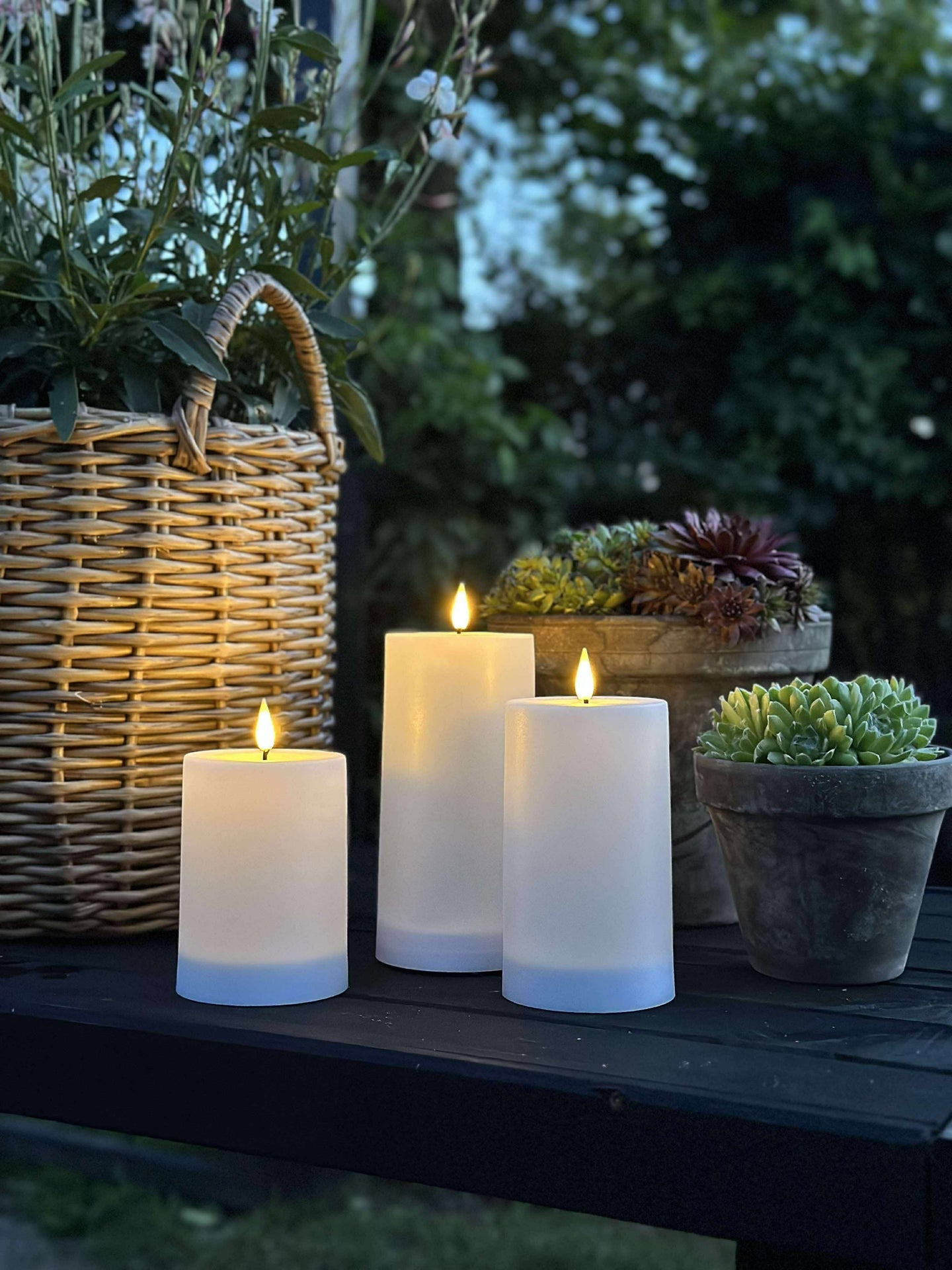 Solar Blockljus - Set om 3 st