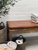 Sittdyna i läder Tokyo - 88cm Cognac