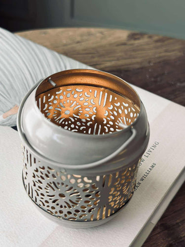 Lykta EMMA liten - Mörk beige