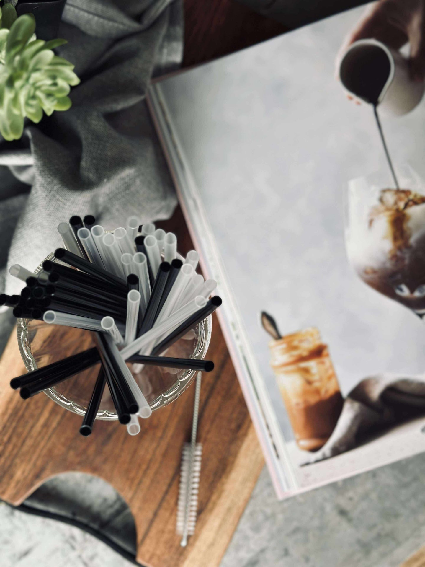 Korta sugrör för cocktails - 50 st. Återanvändbara