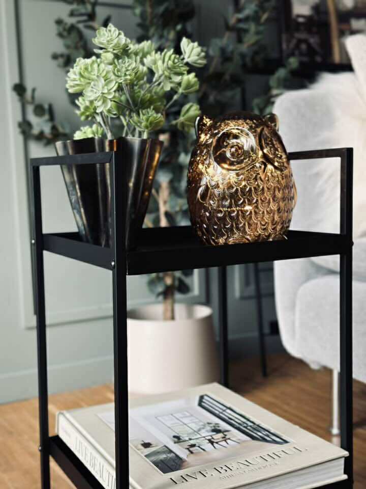 Sido bord - Svart metall