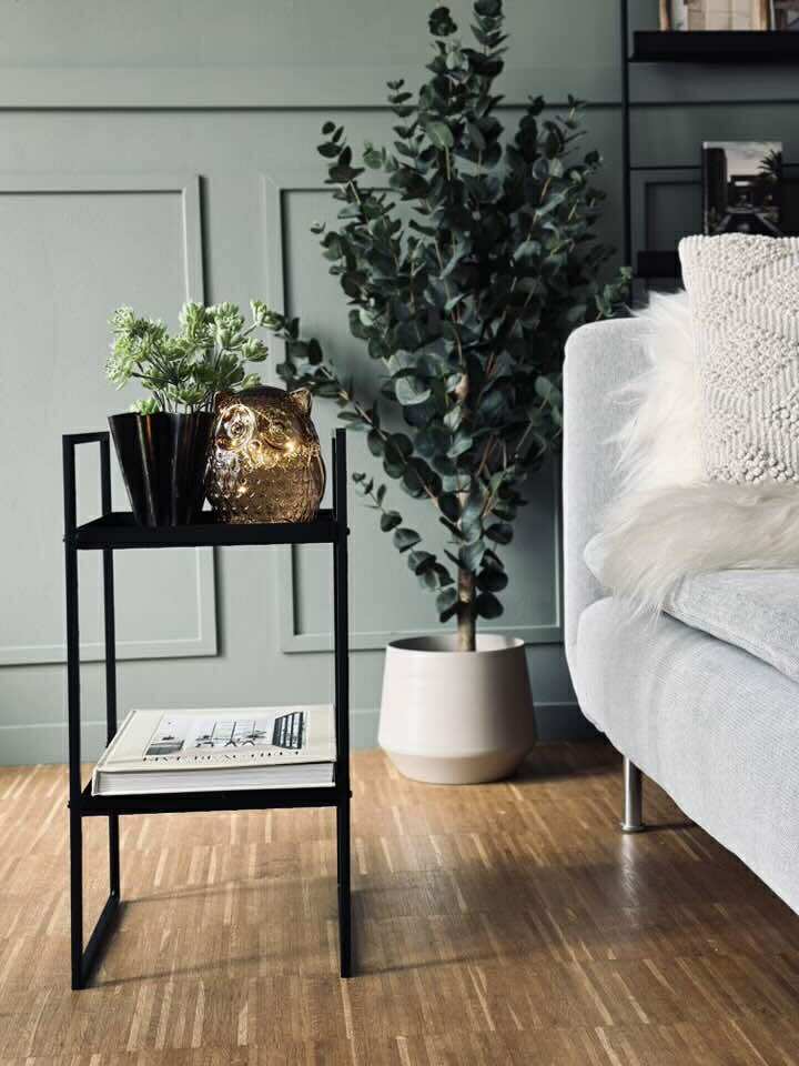 Sido bord - Svart metall