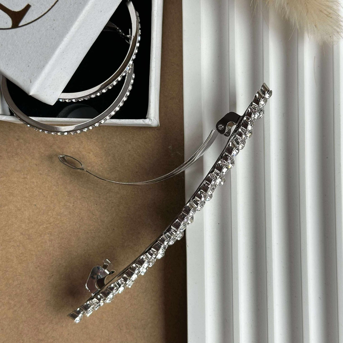 Hårklämma Leonora silver