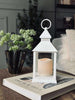 Lykta med timer - White
