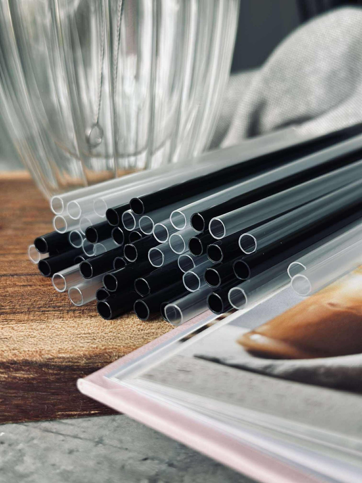 Korta sugrör för cocktails - 50 st. Återanvändbara