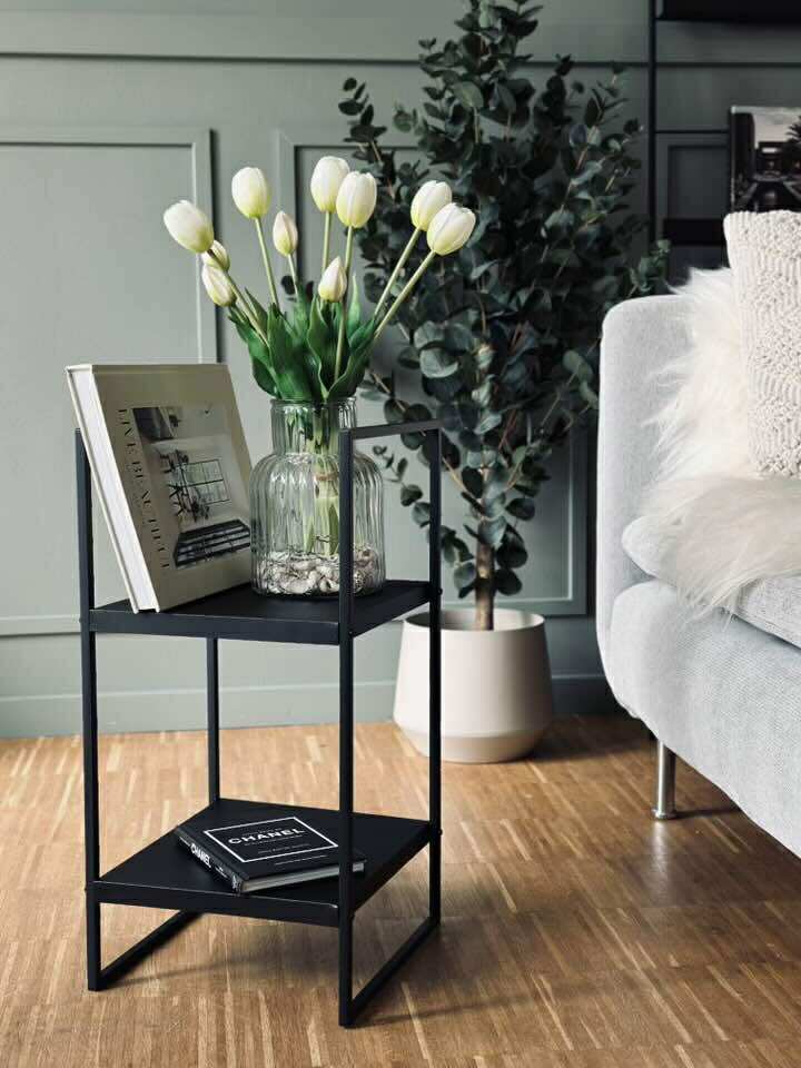 Sido bord - Svart metall