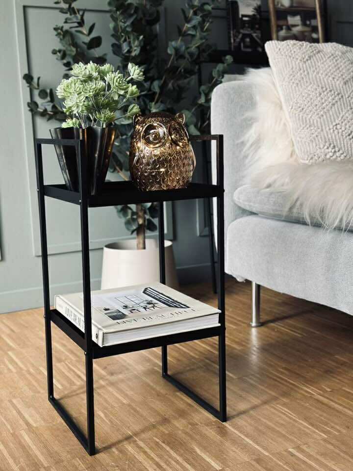 Sido bord - Svart metall