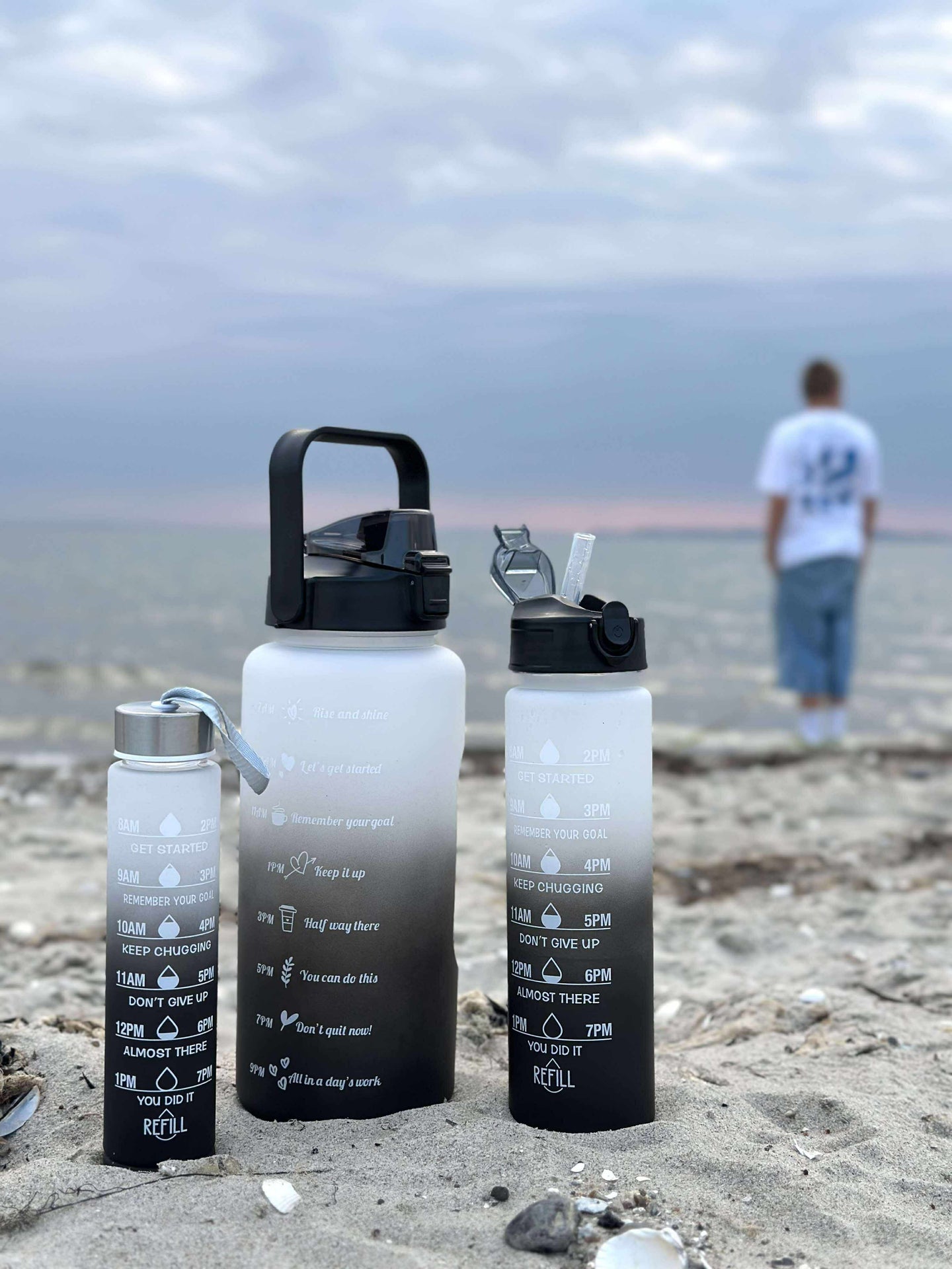 Vattenflaskor STONE - Set om 3 st