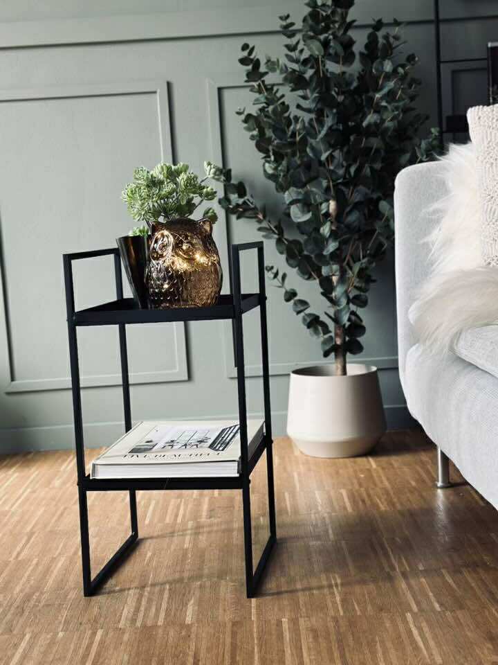 Sido bord - Svart metall