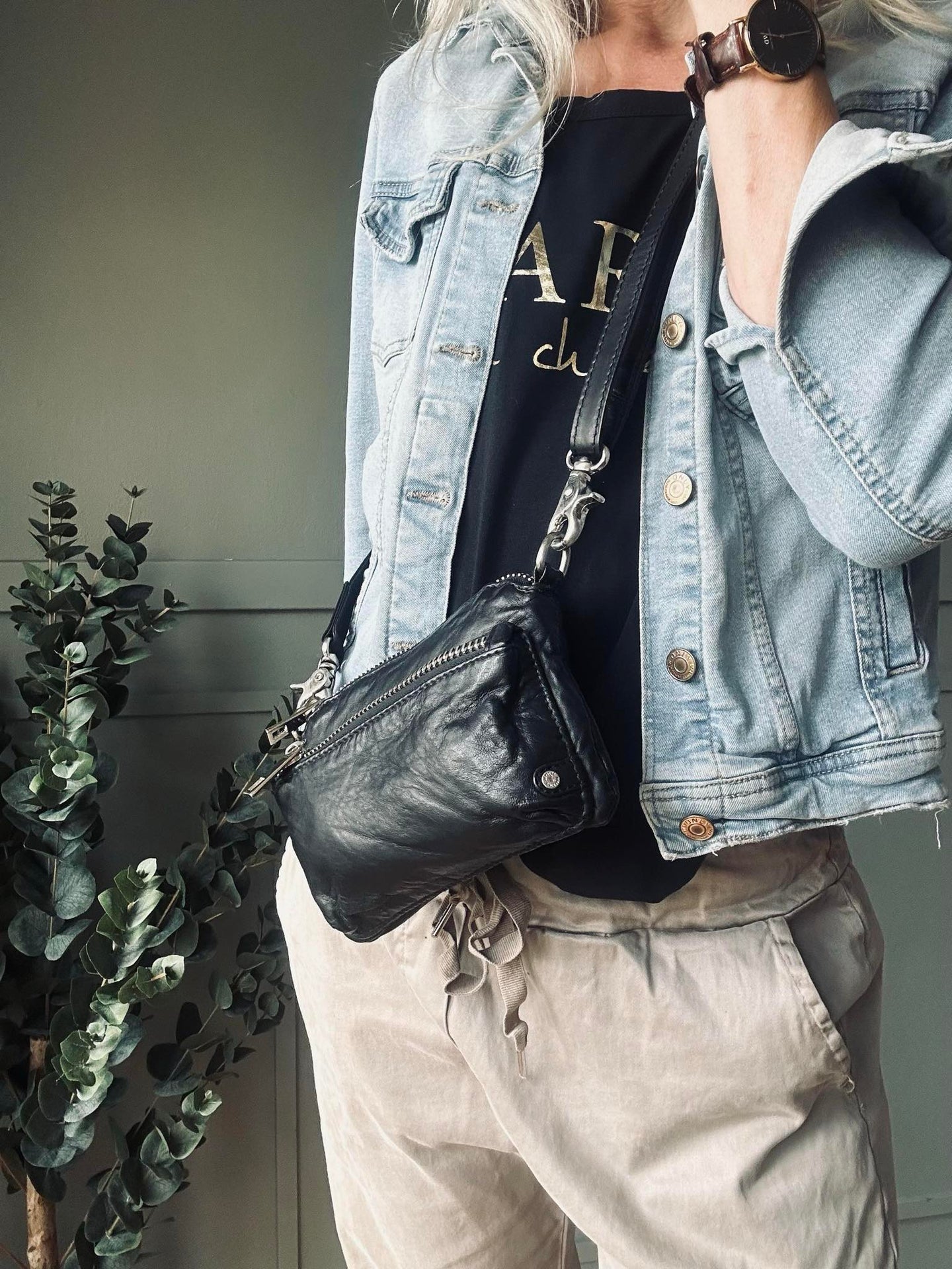 Clutch / crossover - Svart / silver