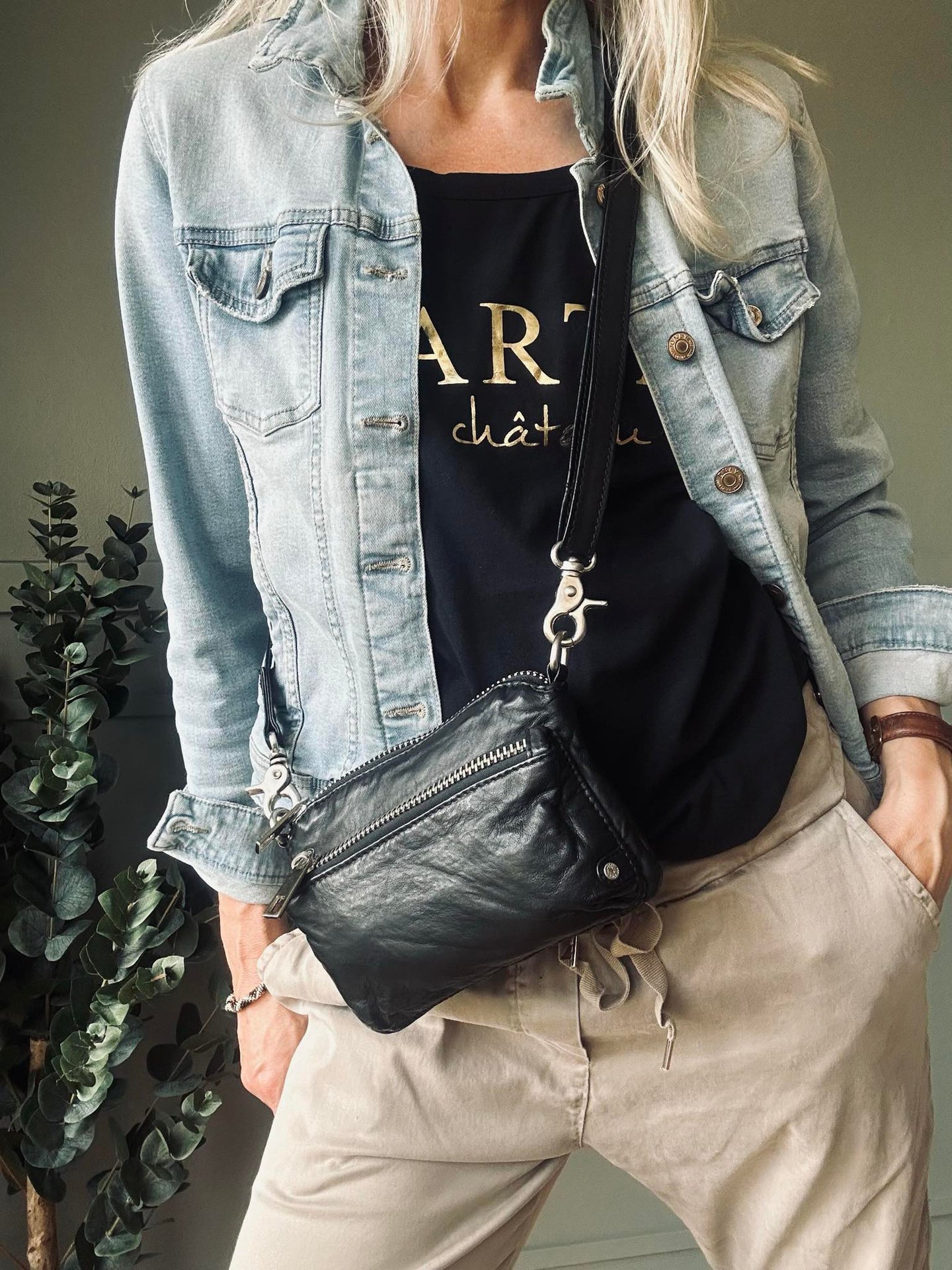 Clutch / crossover - Svart / silver