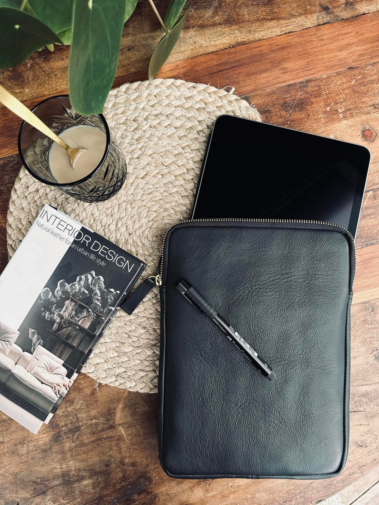 Ipad-fodral - Svart / Guld