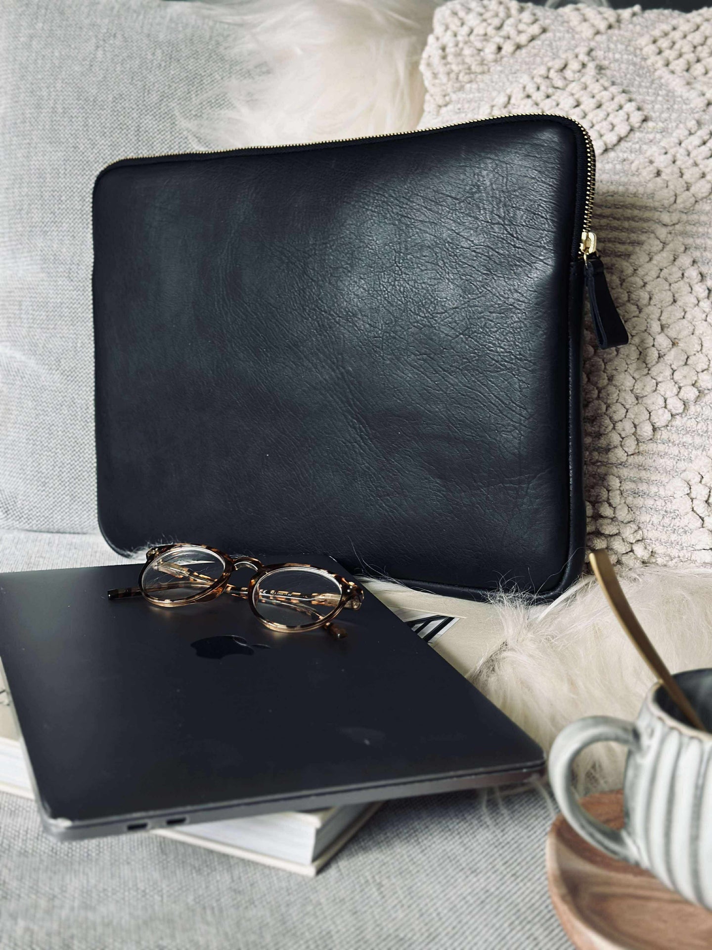 Laptop sleeve - Svart / Guld