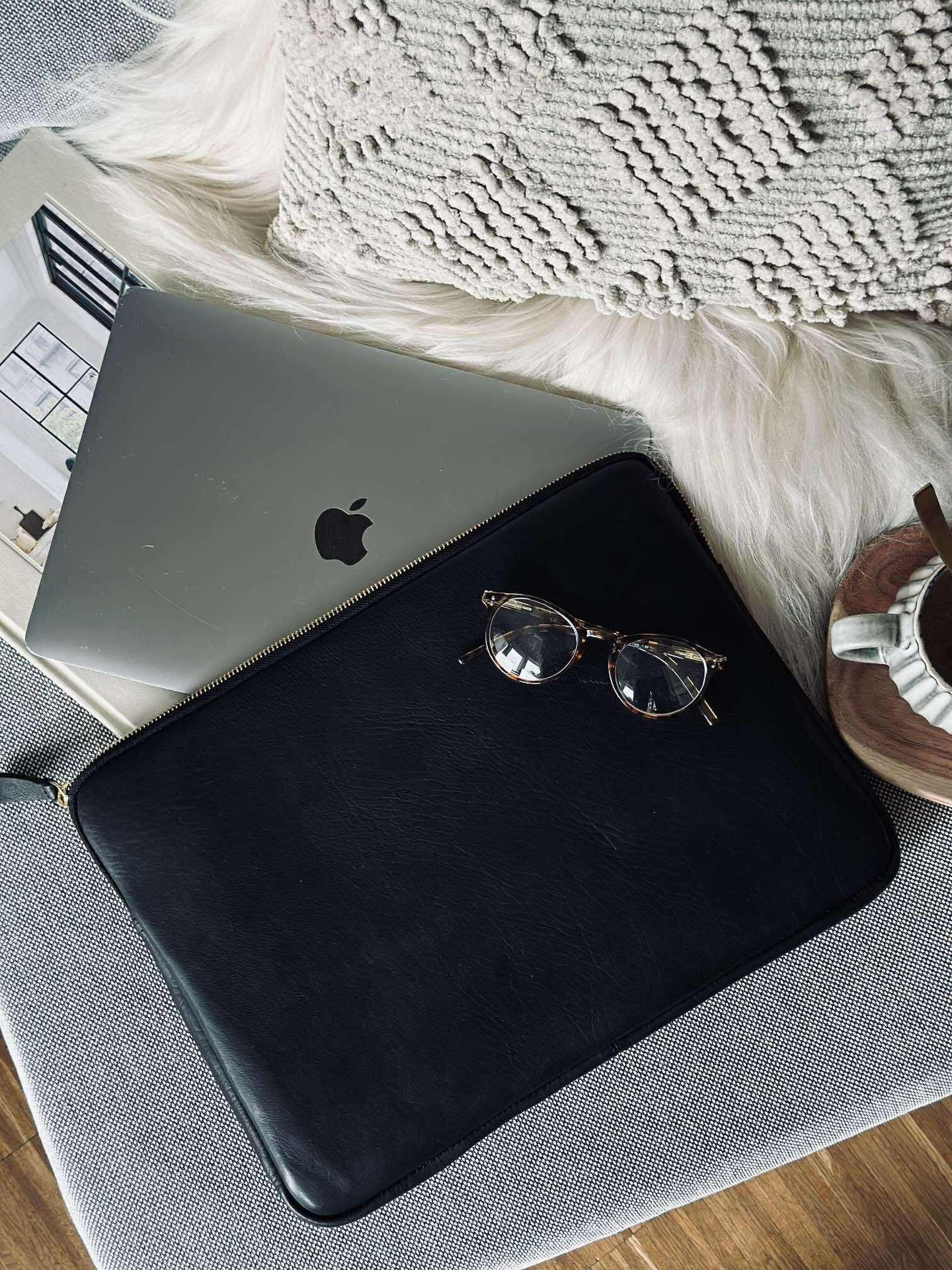 Laptop sleeve - Svart / Guld