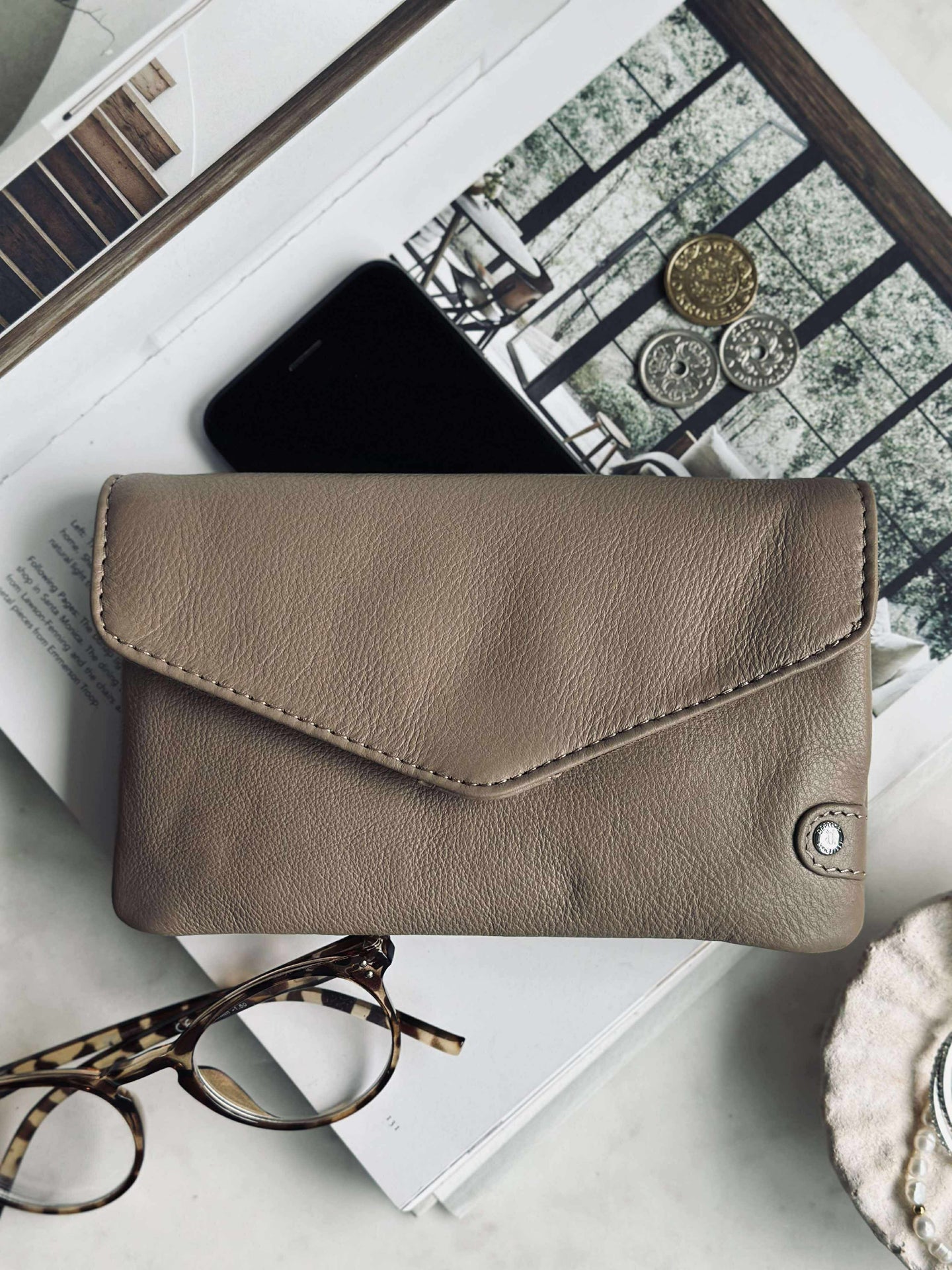 Plånbok Aura - Dammig Taupe