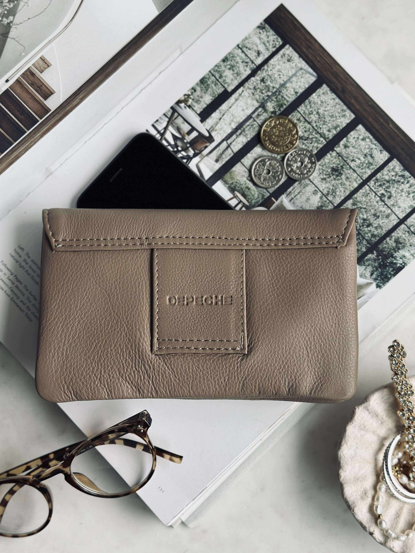 Plånbok Aura - Dammig Taupe