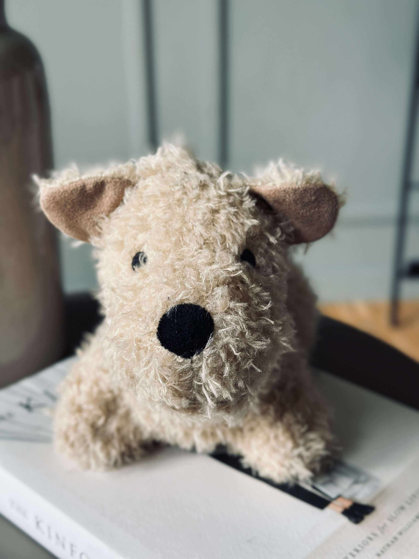 Dörrstopp Plysch hund - Beige