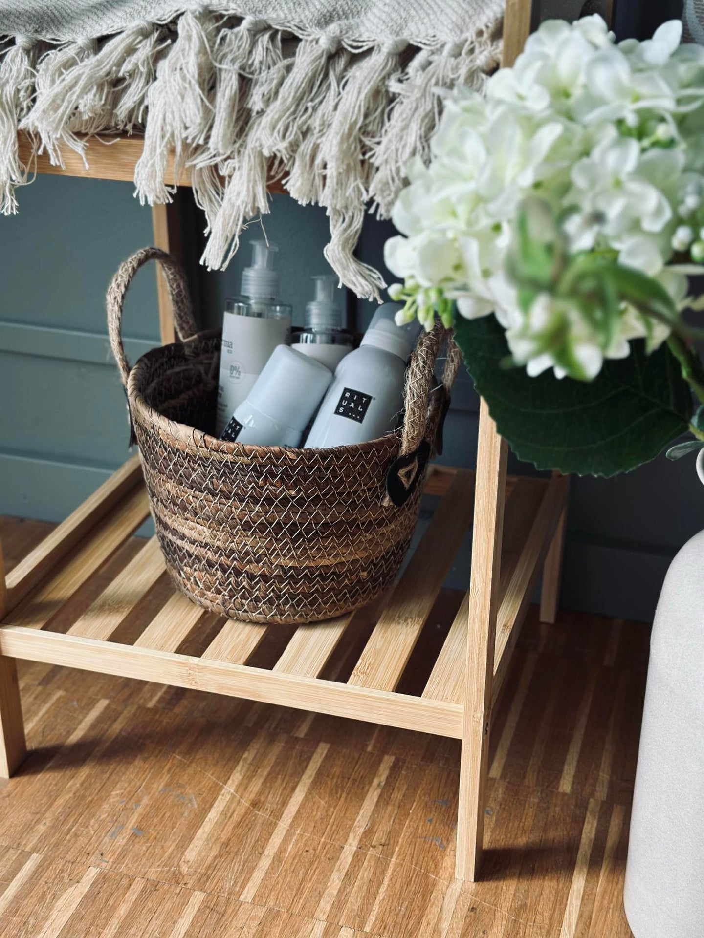 Hylla med 4 hyllplan - Bambu