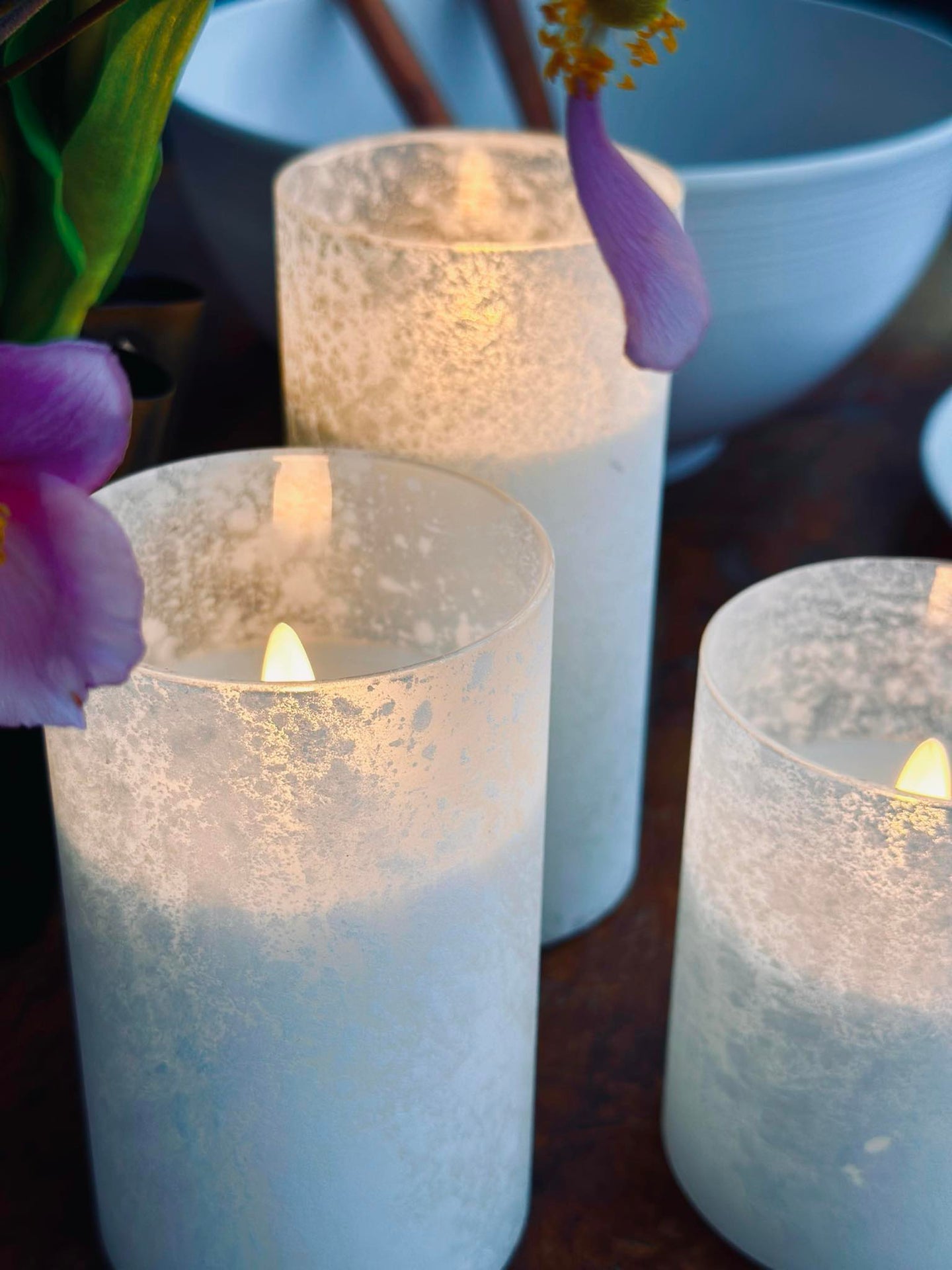 LED Ljus FROZEN - Vit 3 st