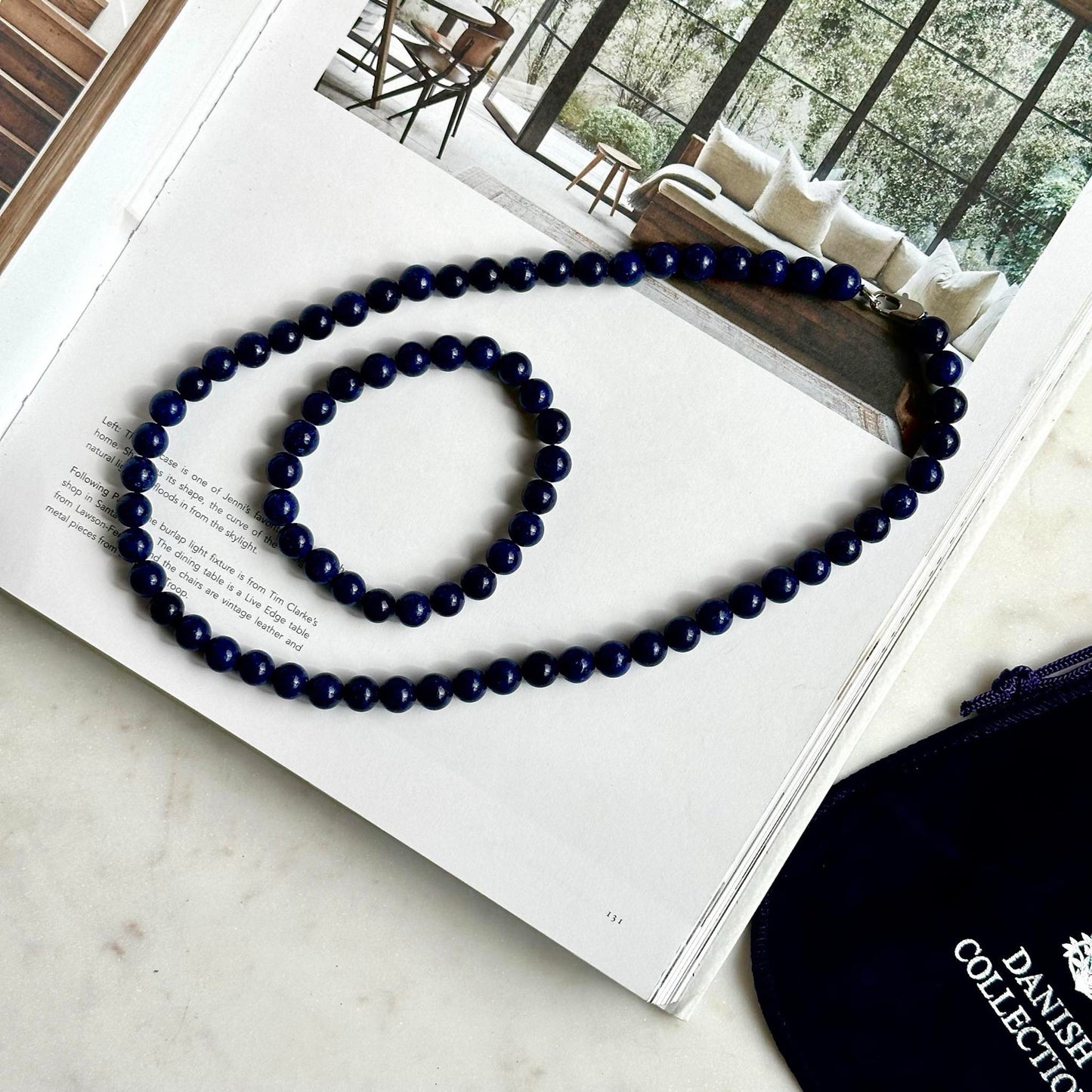 Halsband Mary Marinblå