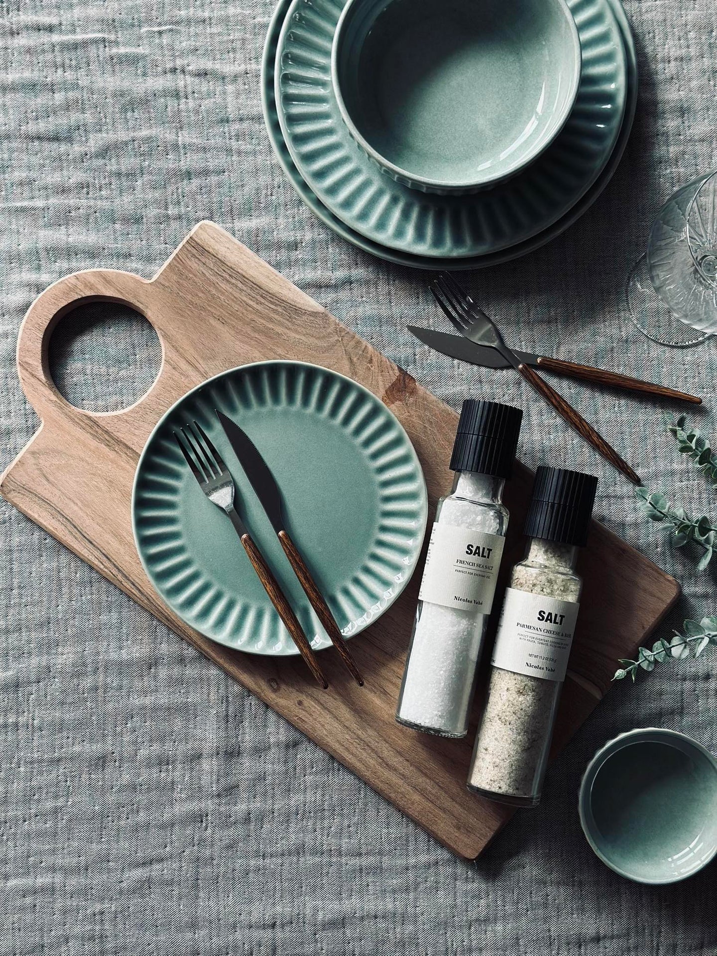 Skärbräda med runt handtag 50x25