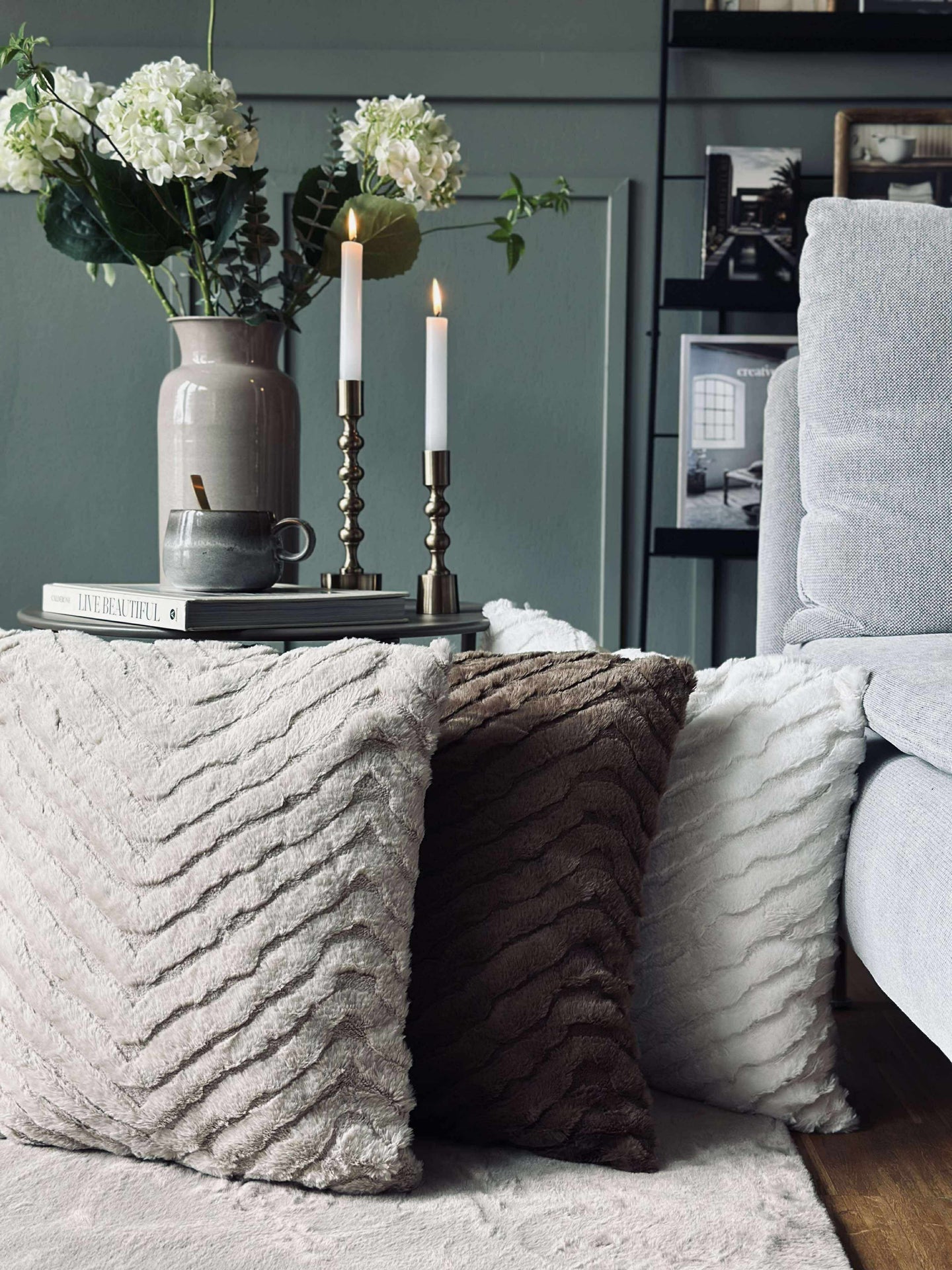 Kudde med fyllning - Beige