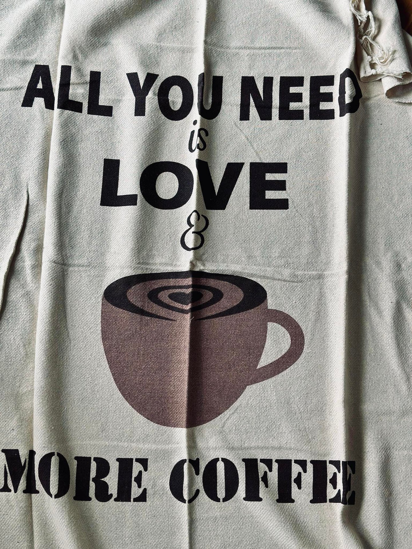 Pläd återvunnen bomull - Kaffe